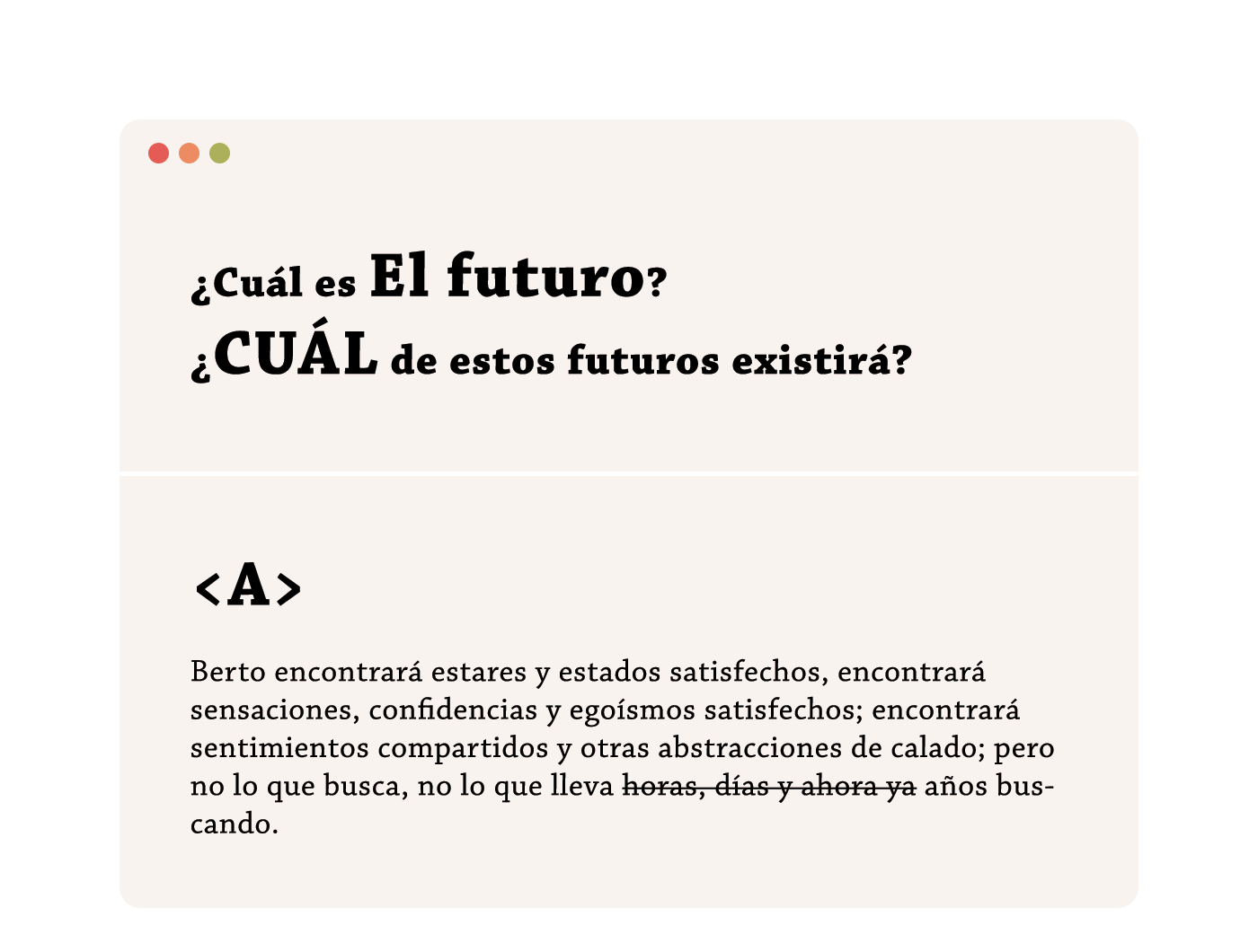 Belleza retorcida | futuro a
